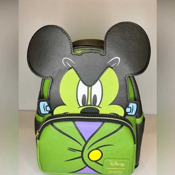 NWT Loungefly Disney Frankenstein Mickey Mini Backpack Mickey Mouse Frankenstein Mickey Cosplay Mini-Backpack - EE  main image 2